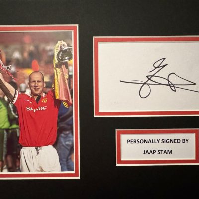 Signed Jaap Stam Manchester United Mounted Presentation